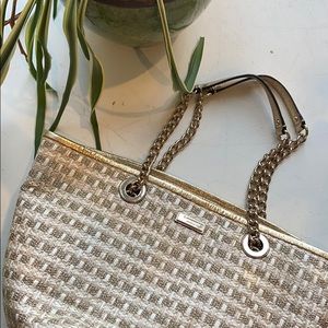 Kate Spade Metallic Woven Tote